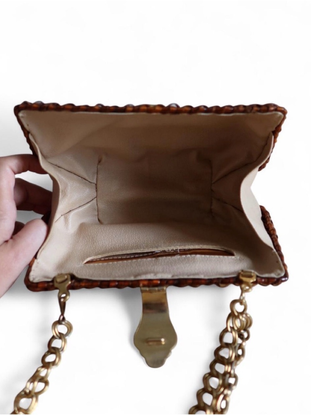 Vintage Rodo Italy Woven Wicker Clutch - Picture 5 of 5